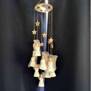 NWT Avon Angel Wind Chime Vintage 1999 8 Porcelain Angels Home Decor
